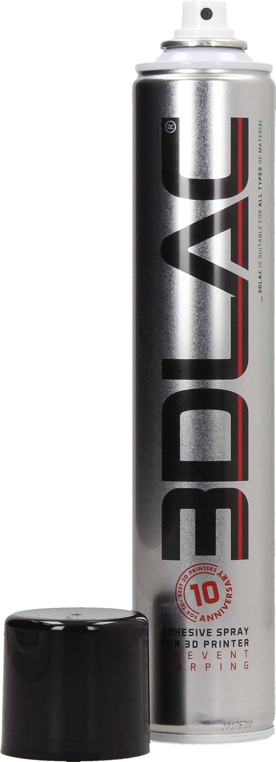 3DLac Spray adhésif 400 ml bouchon ouvert pour plateau d’impression 3D